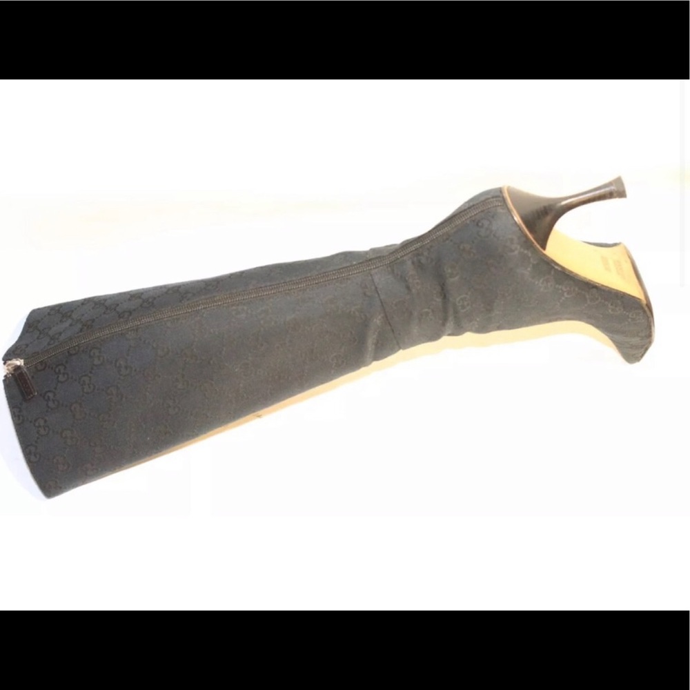 Gucci Signature Canvas Knee high boots